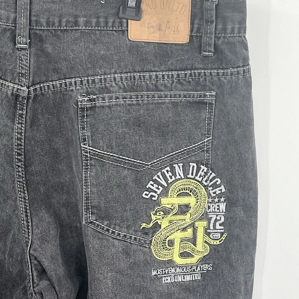 Ecko Unltd Marc Ecko Boot Cut Baggy Jeans Sz 44 Mens Embroidered Y2K‎ Vintage